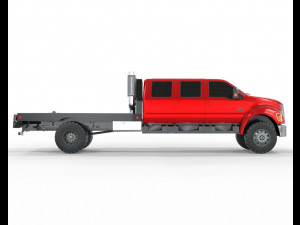 Truck F-650 6 Doors 3D Model