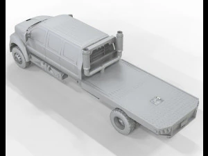 Truck F-650 6 Doors 3D Model