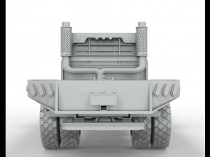 Truck F-650 6 Doors 3D Model