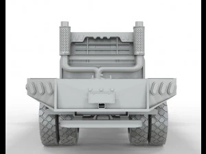 Truck F-650 6 Doors 3D Model