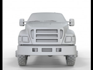 Truck F-650 6 Doors 3D Model