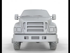 Truck F-650 6 Doors 3D Model