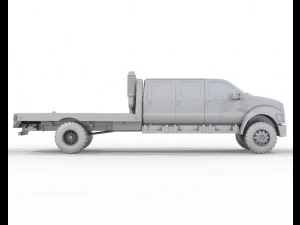 Truck F-650 6 Doors 3D Model