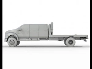 Truck F-650 6 Doors 3D Model