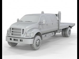 Truck F-650 6 Doors 3D Model