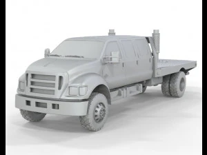 Truck F-650 6 Doors 3D Model