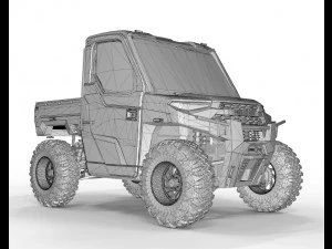 Polaris Ranger 2021 2 Doors 3D Model