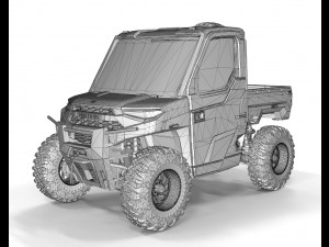 Polaris Ranger 2021 2 Doors Modello 3D