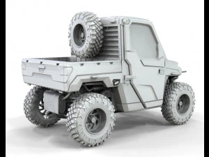 Polaris Ranger 2021 2 Doors 3D Model