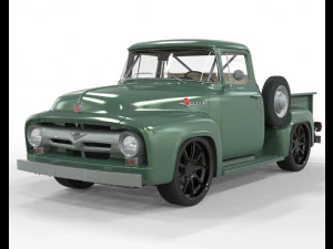 Pick-up F100 1956 voorraad 3D Model