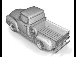 Pick Up F100 1956 Stock Model 3D