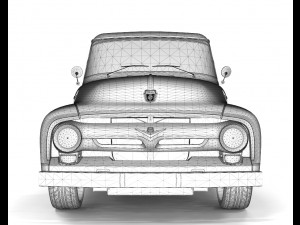 Pick Up F100 1956 Stock Model 3D