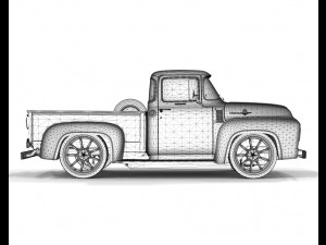 Pick Up F100 1956 Stock Model 3D