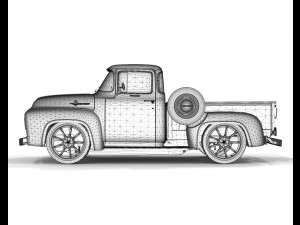 Pick Up F100 1956 Stock Model 3D
