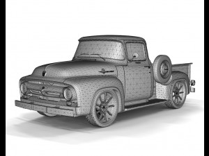 Pick Up F100 1956 Stock Model 3D