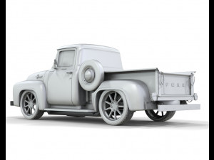 Pick Up F100 1956 Stock Model 3D
