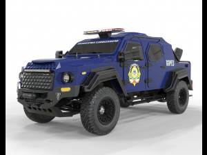 Armored military Truck Modelo 3D