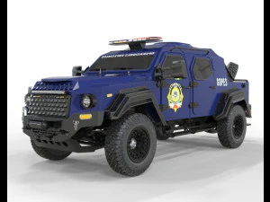 Zırhlı askeri kamyon 3D Model