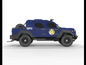 Armored military Truck 3Dモデル