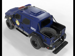 Armored military Truck 3Dモデル