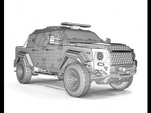 Armored military Truck 3Dモデル