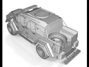 Armored military Truck 3Dモデル