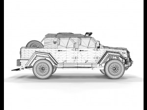Armored military Truck 3Dモデル