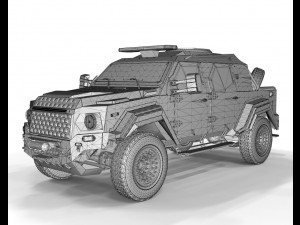 Armored military Truck 3Dモデル