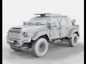 Armored military Truck 3Dモデル