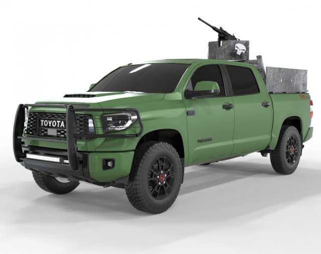 Toyota Tundra Trd 2019 Armored Modello 3D .c4d .max .obj .3ds .fbx .stl .blend 