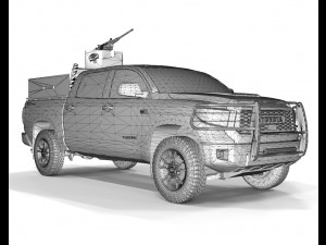 Toyota Tundra Trd 2019 Armored Modello 3D