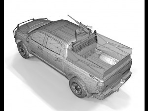 Toyota Tundra Trd 2019 Armored Modello 3D