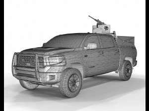 Toyota Tundra Trd 2019 Armored Modello 3D