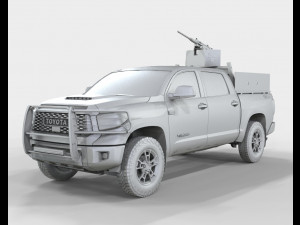 Toyota Tundra Trd 2019 Armored Modello 3D