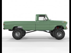 1970 Pick Up F150 Lifted 3D Model