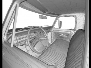 1970 Pick Up F150 Lifted 3D Model