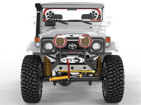 1980 Toyota FJ40 without roof 3Dモデル