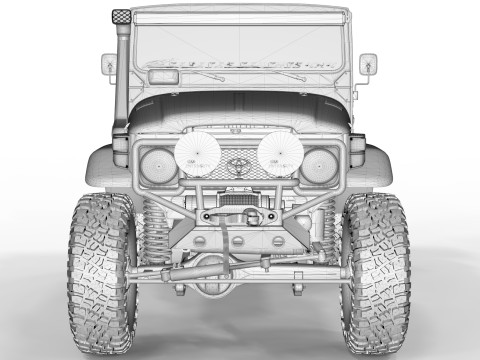 1980 Toyota FJ40 without roof 3Dモデル