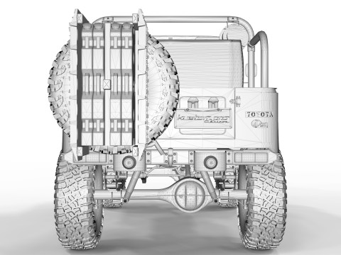 1980 Toyota FJ40 without roof 3Dモデル