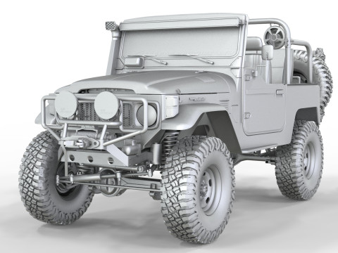 1980 Toyota FJ40 without roof 3Dモデル