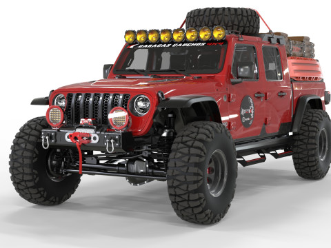 Jeep Gladiator Rubicon 2021 3D-Modell