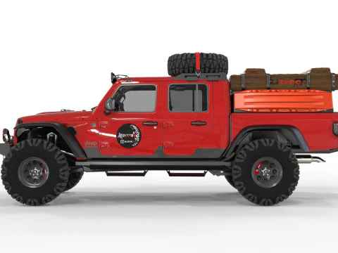 Jeep Gladiator Rubicon 2021 3D Model