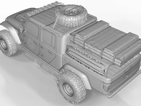 Jeep Gladiator Rubicon 2021 3D Model
