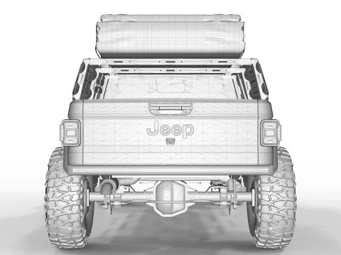 Jeep Gladiator Rubicon 2021 3D Model