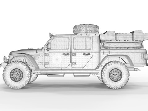 Jeep Gladiator Rubicon 2021 Modelo 3D