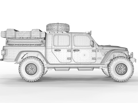 Jeep Gladiator Rubicon 2021 Modelo 3D