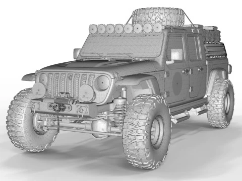 Jeep Gladiator Rubicon 2021 3D Model
