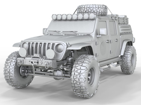 Jeep Gladiator Rubicon 2021 Modelo 3D