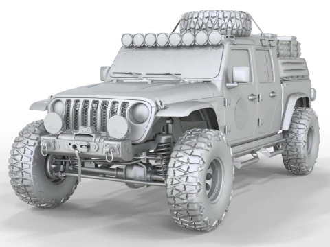 Jeep Gladiator Rubicon 2021 3D Model
