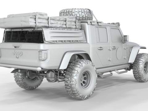 Jeep Gladiator Rubicon 2021 Modelo 3D